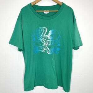 Vintage 1995 Sturgis Black Hills Motorcycle Rally T Shirt Mens XL Green